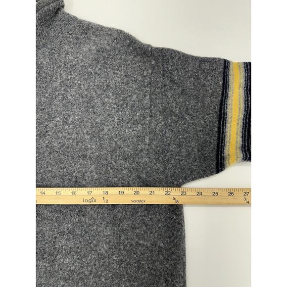 American Eagle Mens Sweater Size XL Gray AE77 Performance Lambswool 1/4 Zip VTG - Picture 7 of 10